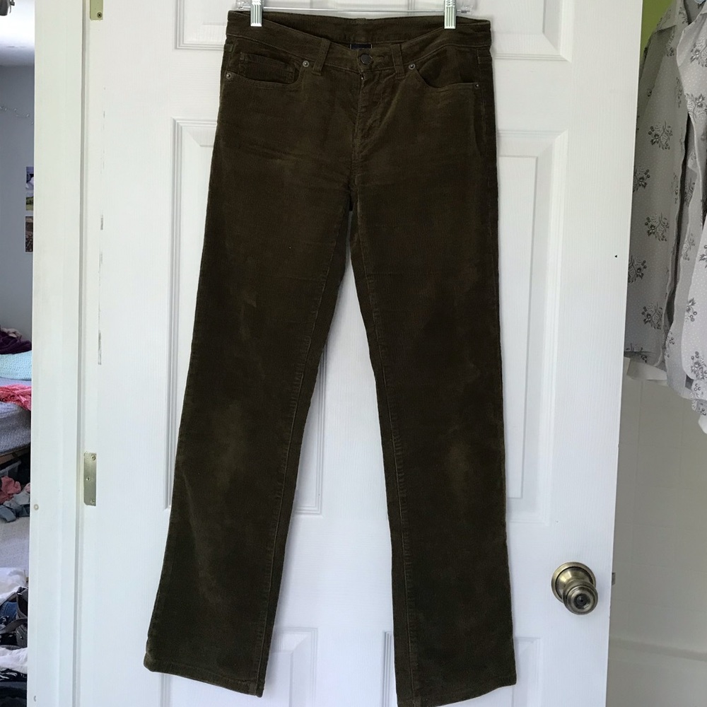 Patagonia Olive Corduroy Straight Leg Pants